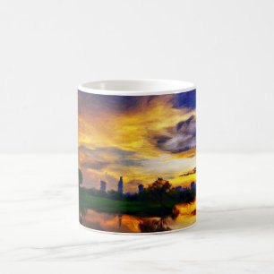 Taza De Café Sunrise   Pintura abstracta