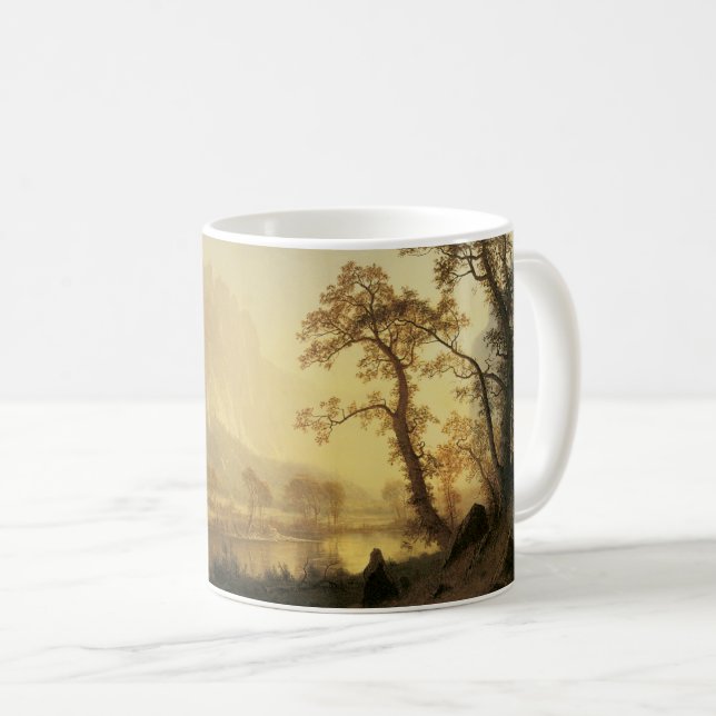 Taza De Café Sunrise, Yosemite Valley por Albert Bierstadt (Anverso derecho)