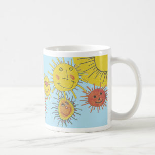 Taza De Café Suns dibujados por los niños