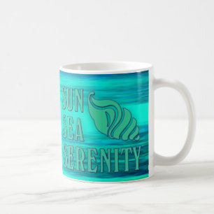 Taza De Café Sunsea Serenity Tropical Seashell Beach Scene