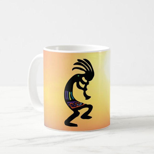 Taza De Café Sunset del desierto al sudoeste de Kokopelli (Anverso izquierdo)