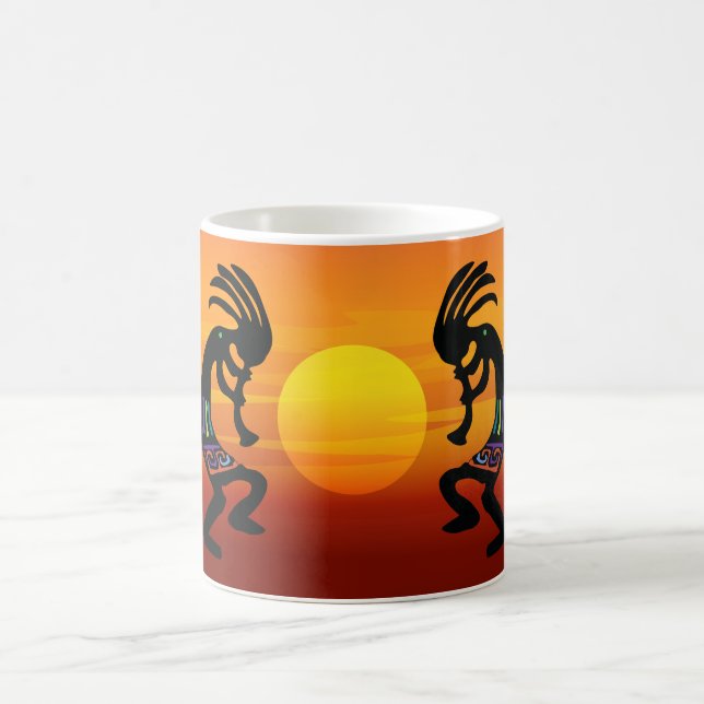 Taza De Café Sunset del sudoeste de Kokopelli (Centro)