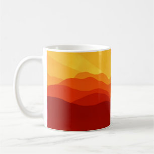 Taza De Café Sunset Mountains Banner