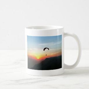 Taza De Café Sunset Paraglide Wanderlust Extreme Sports Art