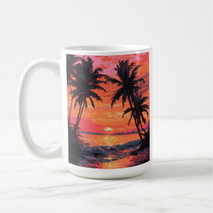 Taza De Café Sunset Serenity Beach Scene