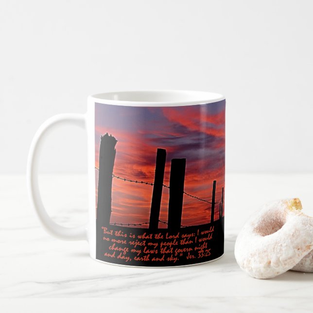 Taza De Café Sunset Sky Inspirador (Con donut)