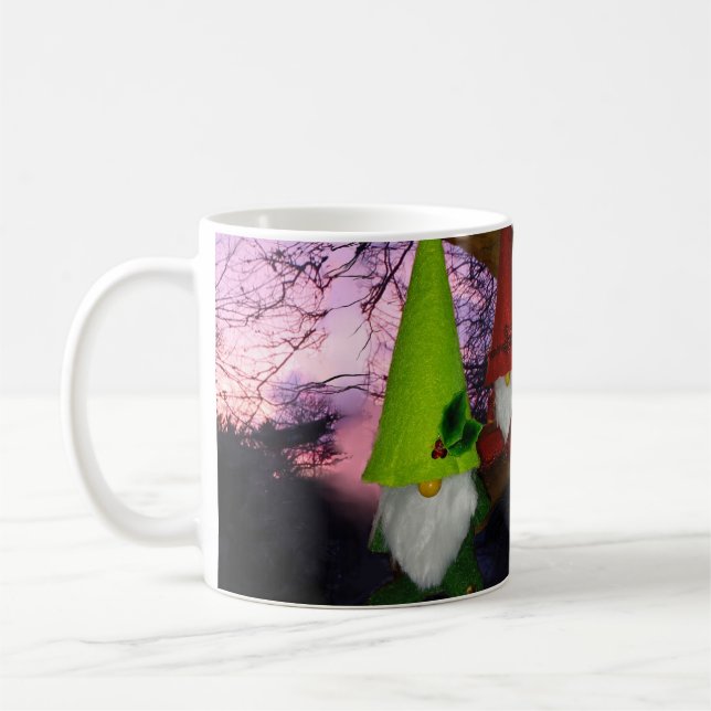Taza De Café Sunset Woodland Gnomes Mug (Izquierda)