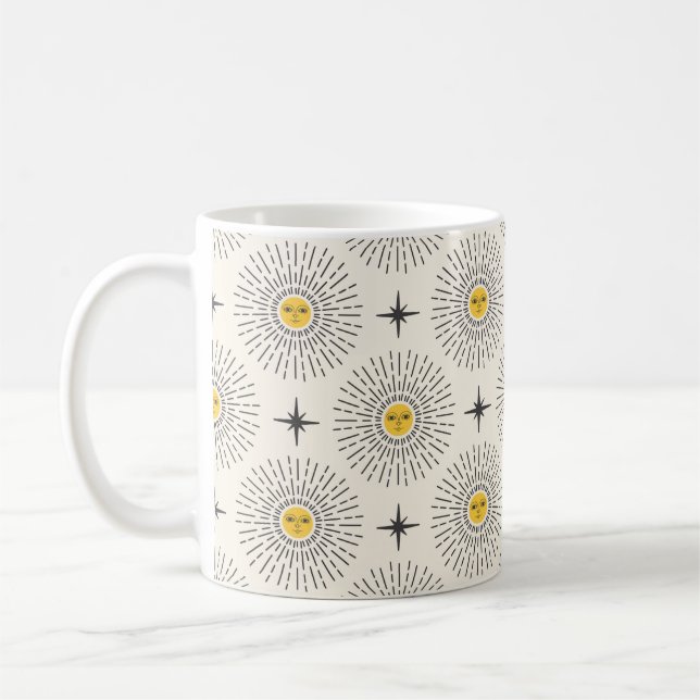 Taza De Café Sunshine con patrón Celestial sin foco (Izquierda)