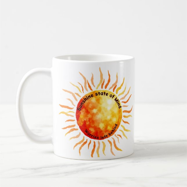 Taza De Café Sunshine estado mental, preocupaciones dejadas atr (Izquierda)
