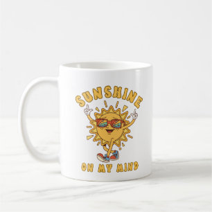 Taza De Café Sunshine on My Mind Cute Funny Sun Graphic