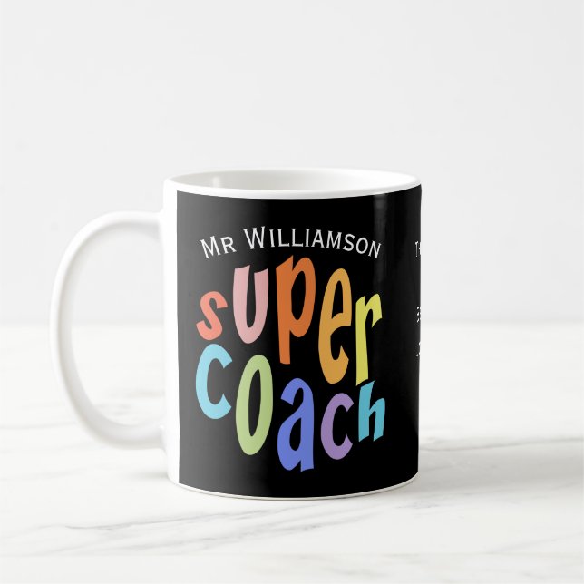 Taza De Café Super Coach Gracias Apreciación (Izquierda)