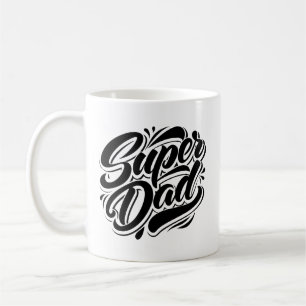 Taza De Café Super Dad Hero Tipografía Diseño-67888