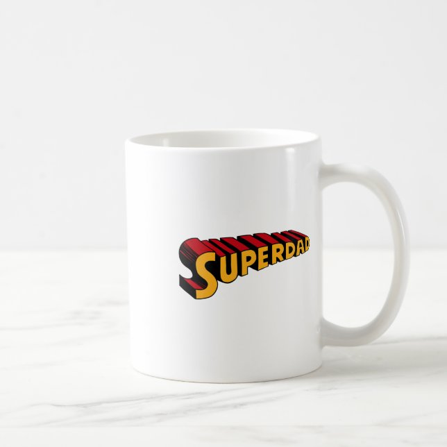 Taza De Café Super Dad Superdad Funny Superhero Dad (Derecha)