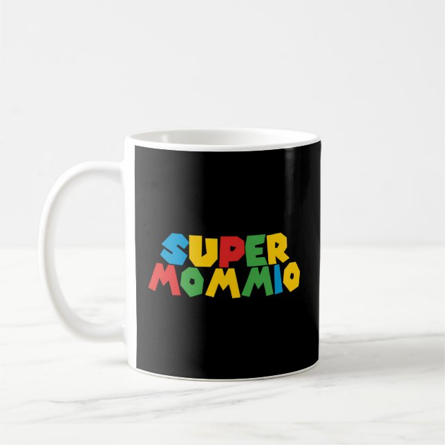 Taza De Café Super Gamer Mommio Day Para Madres De Esposo (Izquierda)