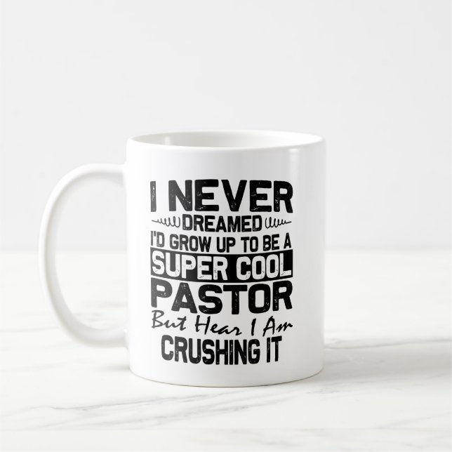 Taza De Café Super Guay Pastor. Regalo para pastor (Izquierda)