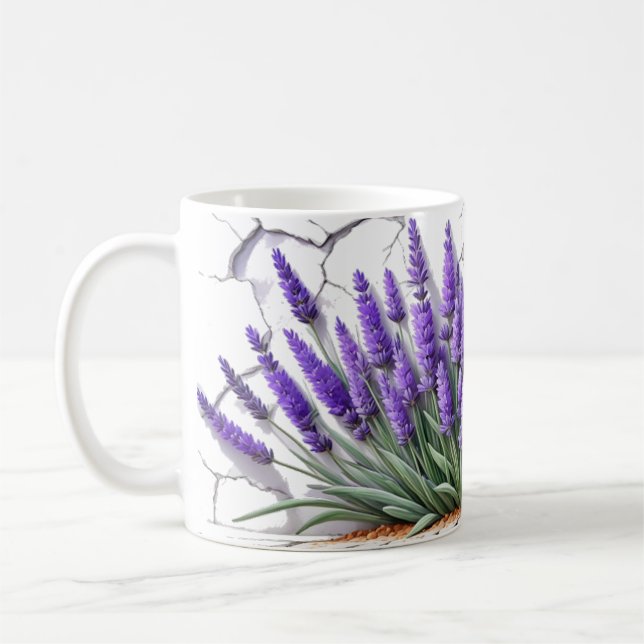 Taza De Café Súper hermoso tazón de café de lavanda (Izquierda)