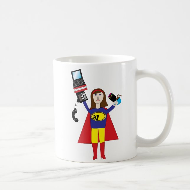 Taza De Café Super Hero Mug Profesional Administrativo (Derecha)