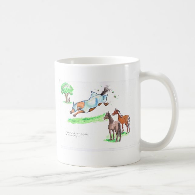 Taza De Café Super héroe de la manta de la mosca (Derecha)