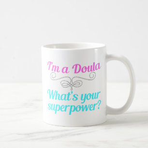 Taza De Café Super héroe lindo de Doula