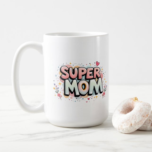 Taza De Café Super Mamá (Con donut)