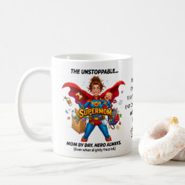 Taza De Café Super Mamá Con Cita Divertido Día de la Madre