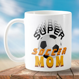 Taza De Café Super Mamá Fútbol Fútbol Madre Deportiva