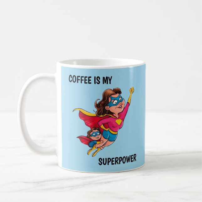 Taza De Café Super Mamá personalizada (Izquierda)