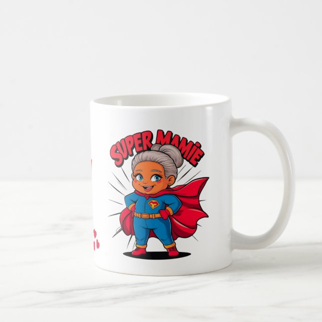 Taza De Café Super Mamie 3 message d'amour pour l grands mères (Derecha)