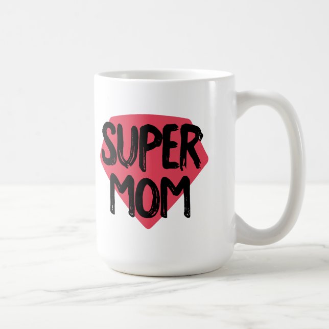 Taza De Café Super Mom Coffee Mug (Derecha)