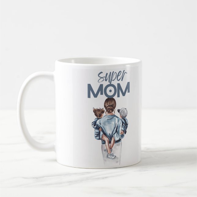 Taza De Café Super Mom Mug (Izquierda)