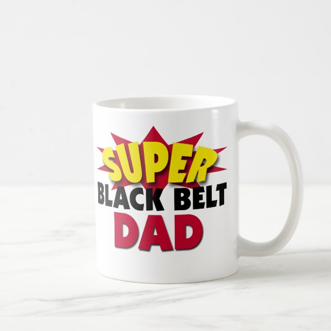 Taza De Café Super Papá Cinturón Negro (Derecha)
