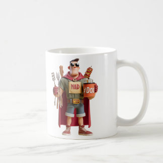Taza De Café Super Papá: Ilustración de Personaje 3D de un Aman