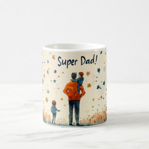 Taza De Café ¡Super papá! Regalo por el Día del Padre con las e