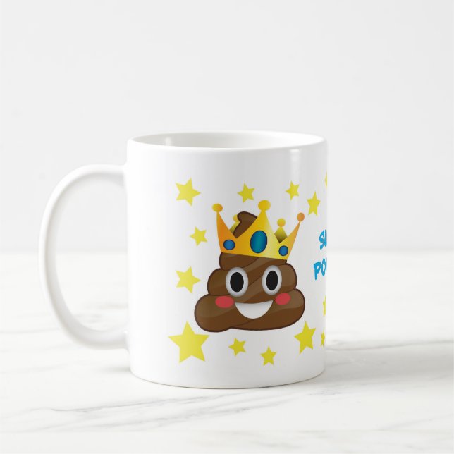 Taza De Café Super Pooper, King Poo Mug (Izquierda)