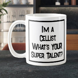 Taza De Café Super Talento Cellista. Coffee Mug