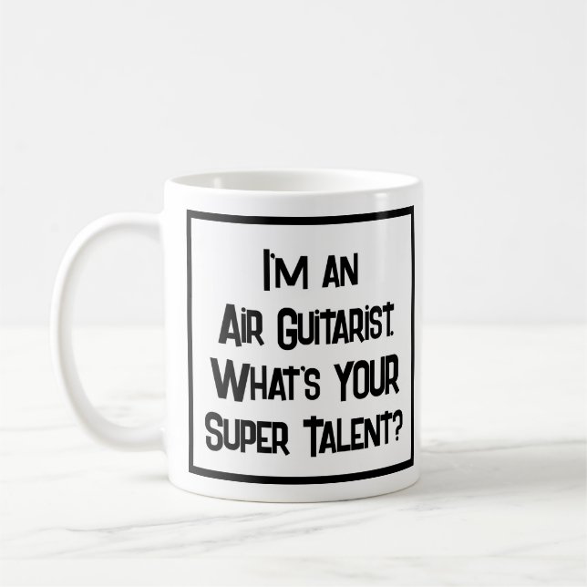 Taza De Café Super Talento del Guitarista Aéreo. Coffee Mug (Izquierda)