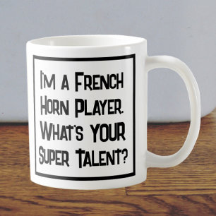 Taza De Café Super Talento del Jugador Francés del Cuerno. Coff
