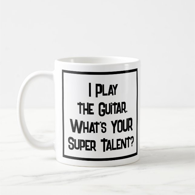 Taza De Café Super Talento Guitarista. Jugador de guitarra (Izquierda)