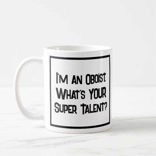 Taza De Café Super Talento Oboista. Coffee Mug (Izquierda)