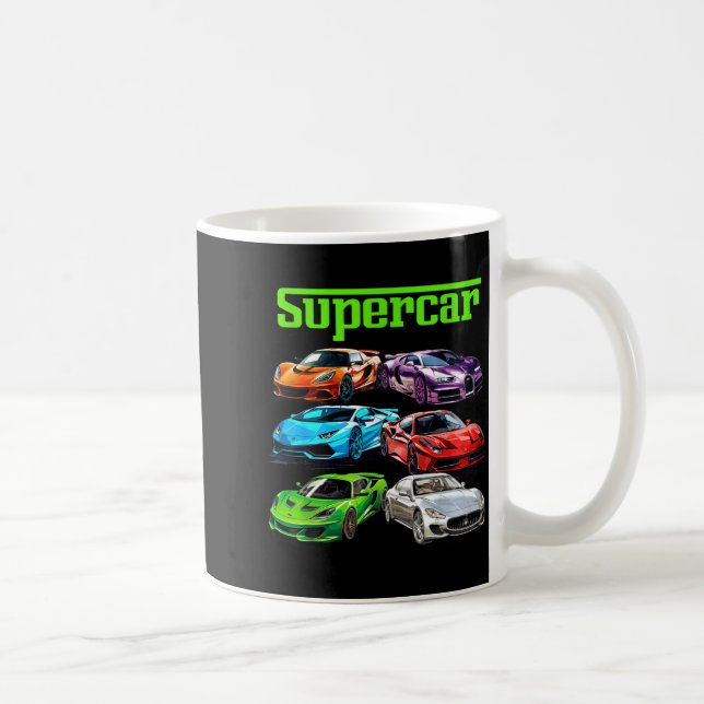 Taza De Café Supercar Cool Car Guy Srts Racing Fan Graphic Men  (Derecha)