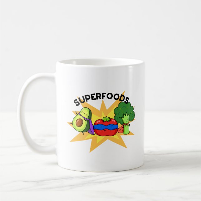 Taza De Café Superfood Divertido bollo vegetal (Izquierda)