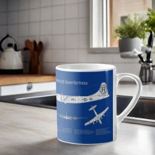 Taza De Café Superfortaleza B-29 - Planes de diseño aéreo ABD