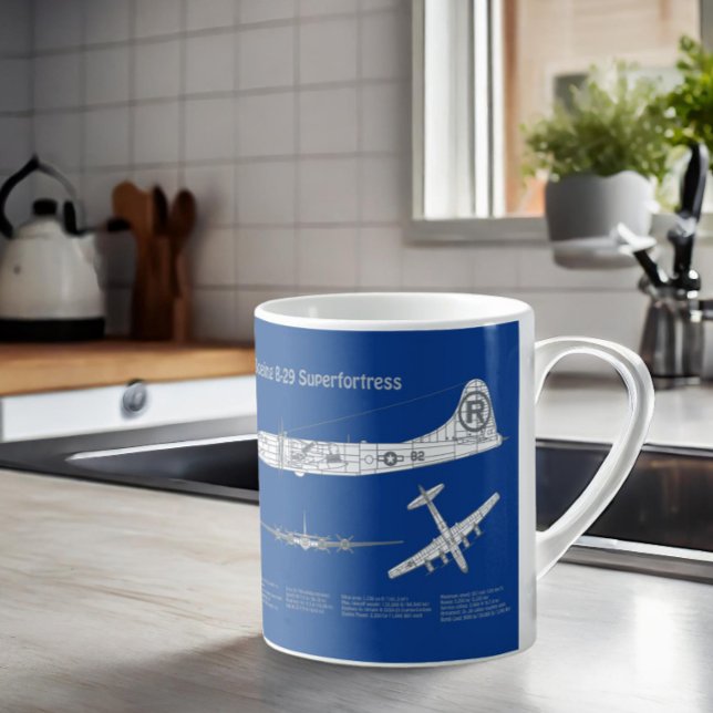 Taza De Café Superfortaleza B-29 - Planes de diseño aéreo ABD (Subido por el creador)