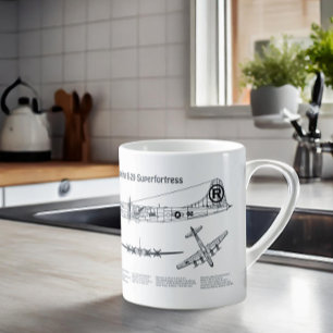 Taza De Café Superfortaleza B-29 - Planes de diseño aéreo BD
