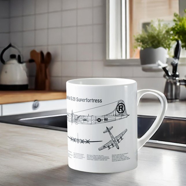Taza De Café Superfortaleza B-29 - Planes de diseño aéreo BD (Subido por el creador)