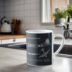 Taza De Café Superfortaleza B-29 - Planes de diseño aéreo PD