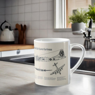 Taza De Café Superfortaleza B-29 - Planes de diseño aéreo SD