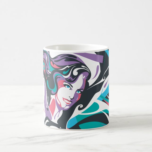 Taza De Café Supergirl Color Splash Swirls 2 (Centro)