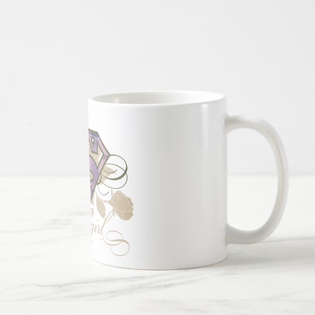 Taza De Café Supergirl Flowers (Derecha)