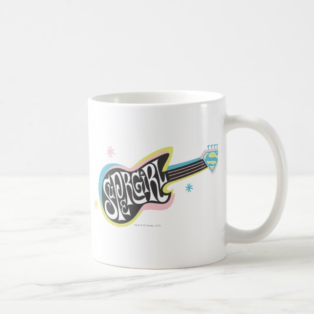 Taza De Café Supergirl Guitar (Derecha)